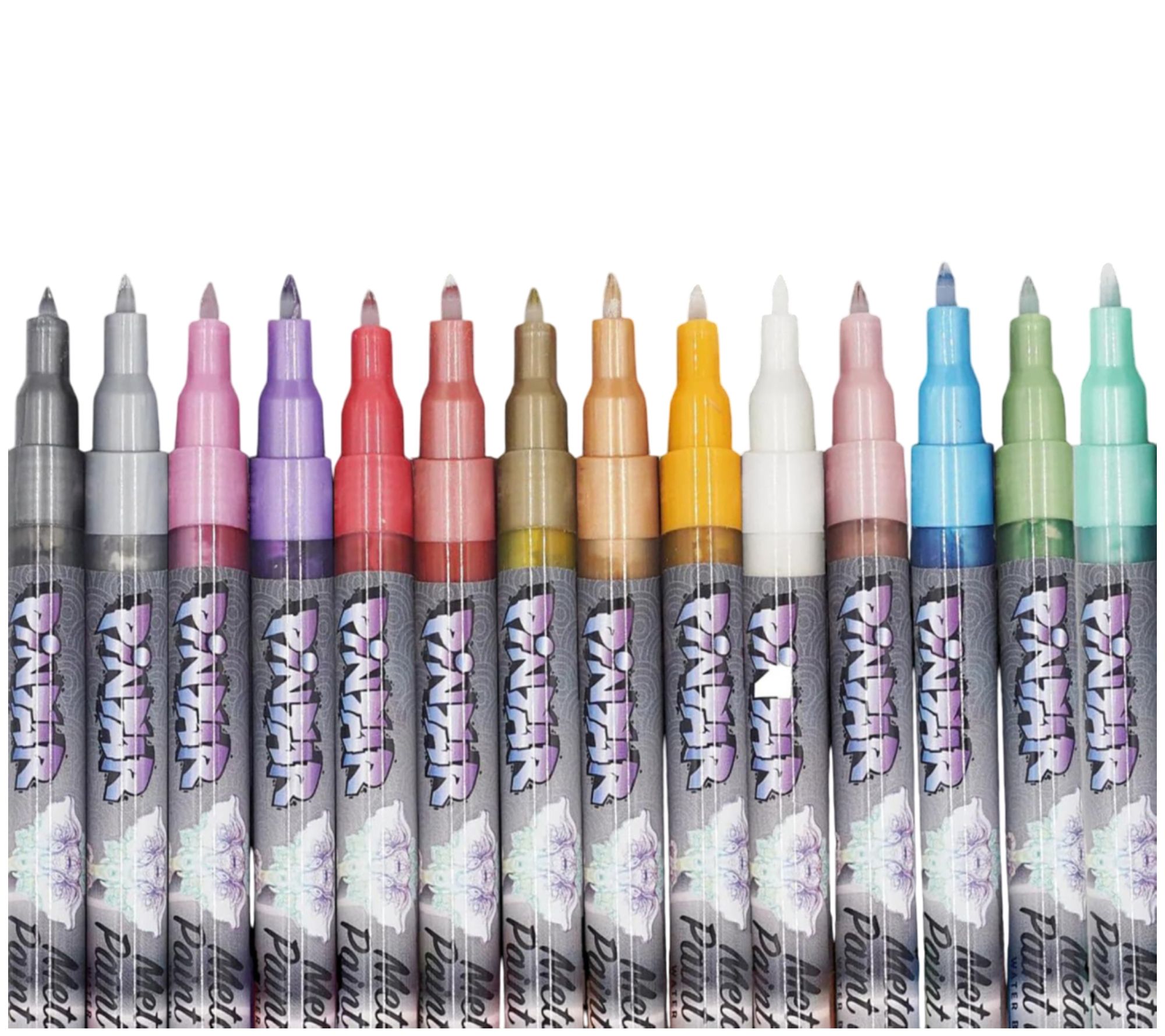 Pintar Metallic Paint Markers - Extra Fine - 14pk