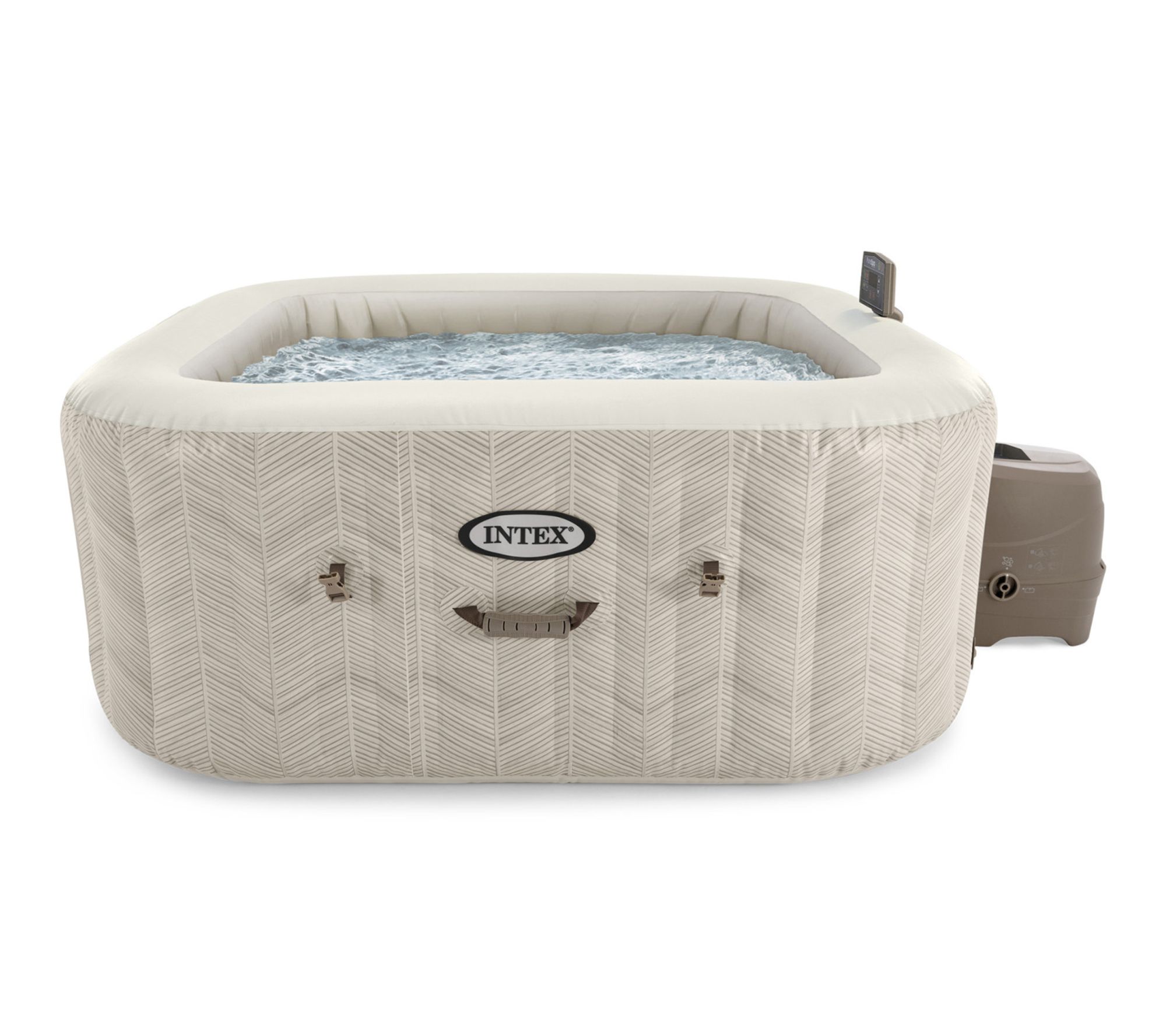 Intex PureSpa Chevron Deluxe 6 Person Inflatable Hot Tub Set