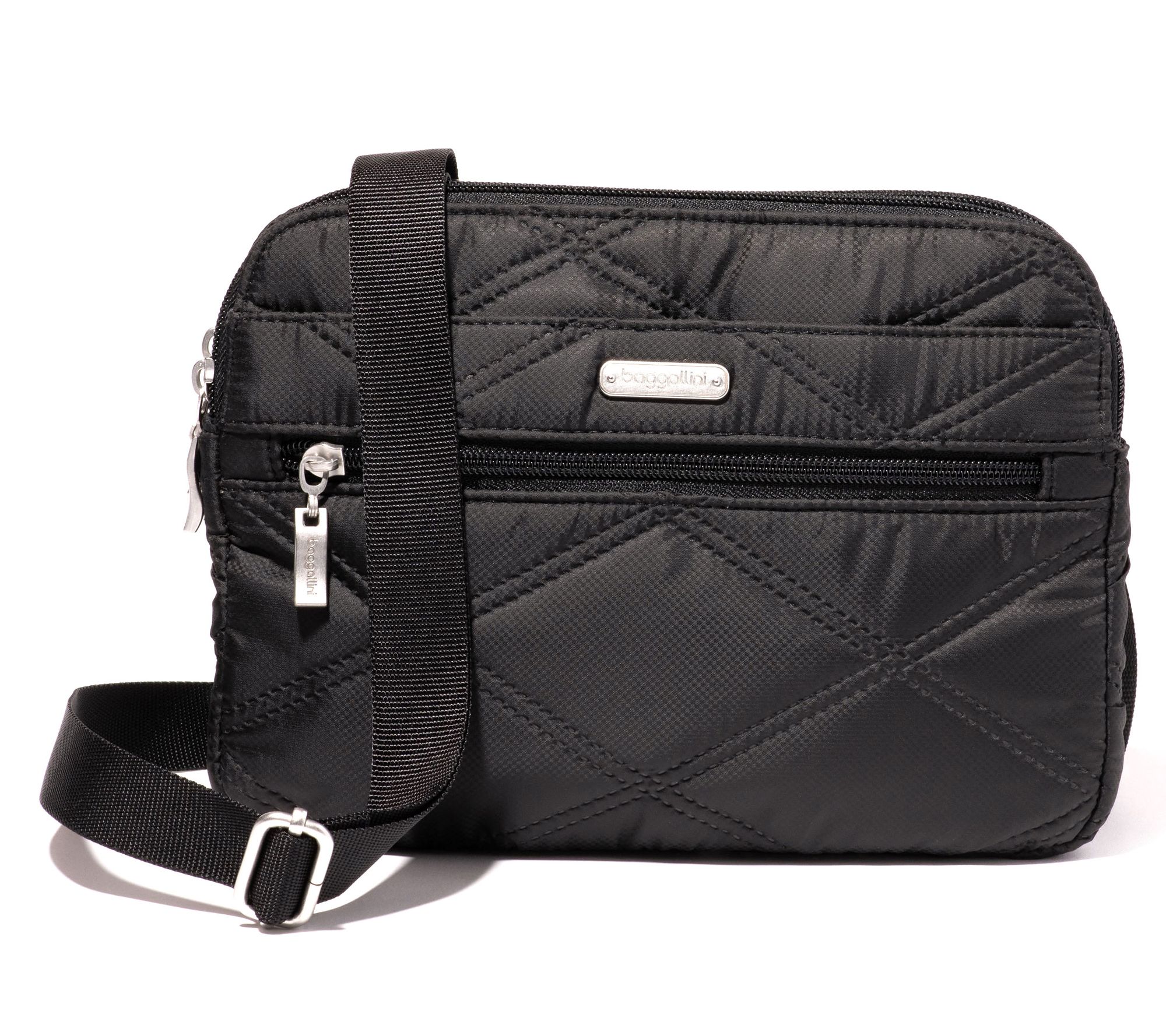 Baggallini Dome Crossbody with Braided Strap ,Black