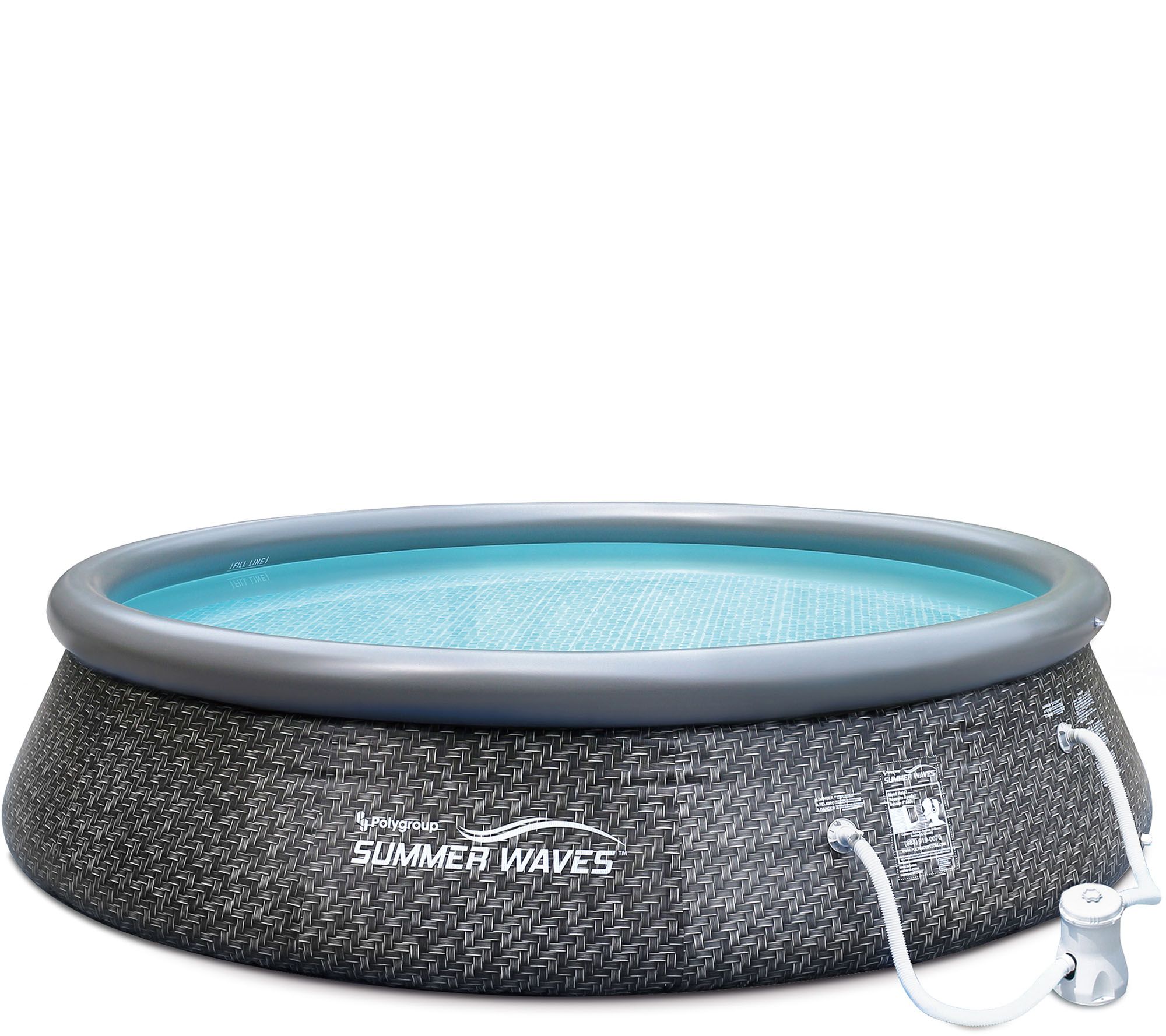 Quick Set Inflatable Instant 10' Swimming Pool with Pump - QVC.com