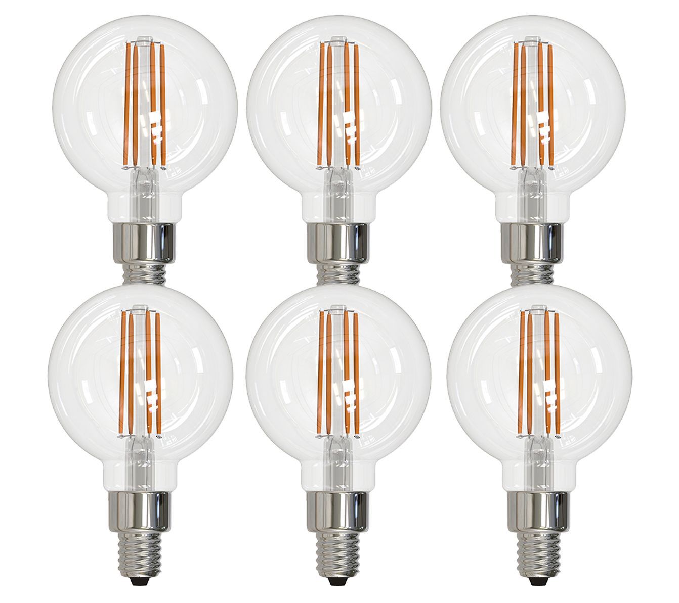 Bulbrite 2.5W G16 LED Filament 2700K Bulb 6PK