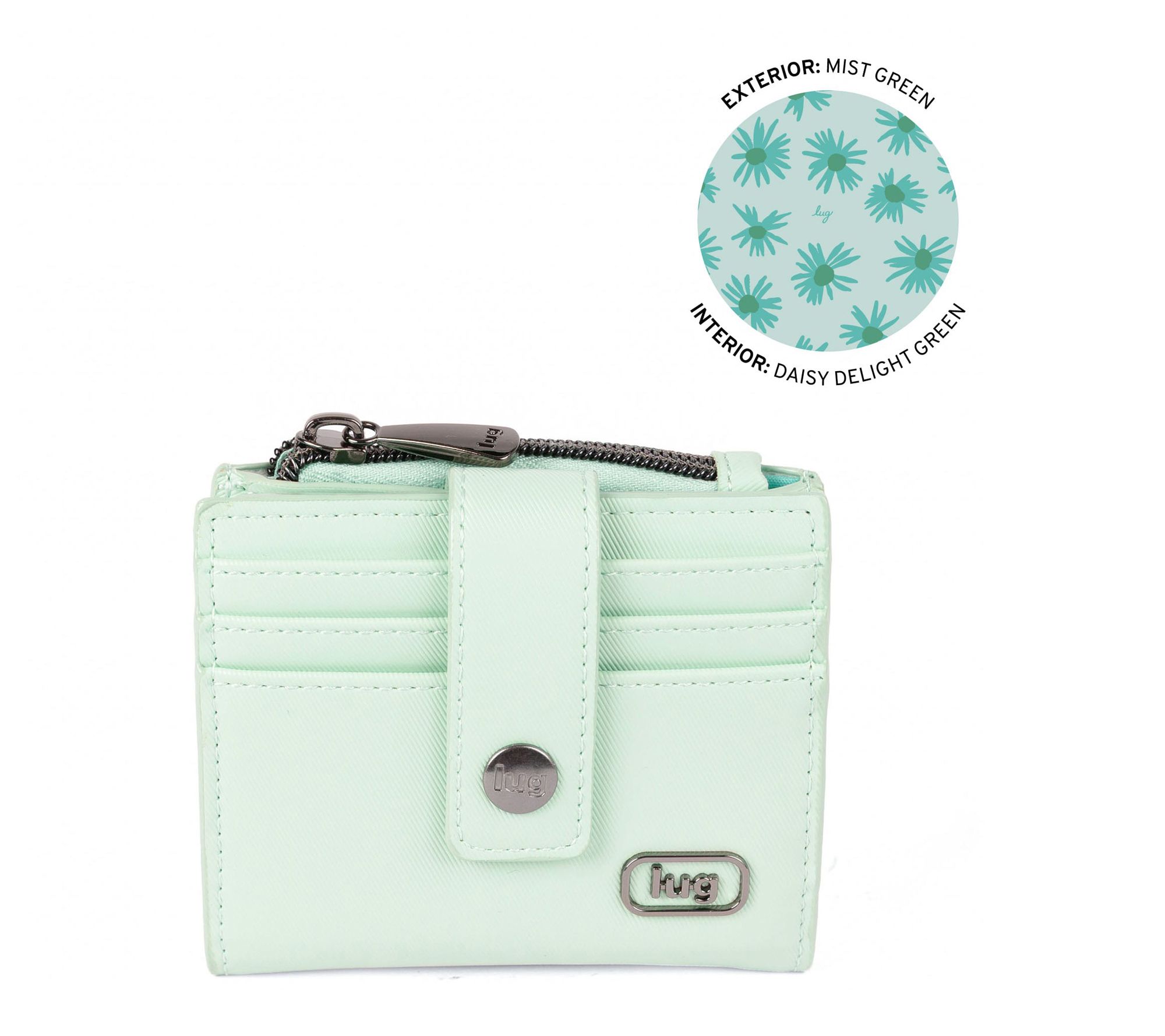  Lug Satin Luxe Compact Wallet with Clasp - Hurdle