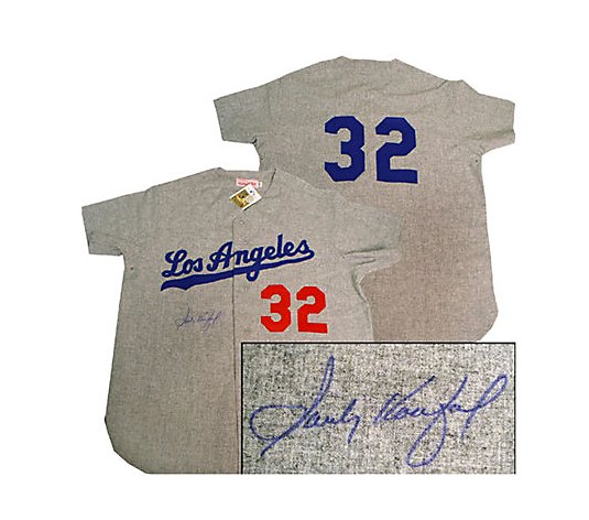 koufax autographed jersey