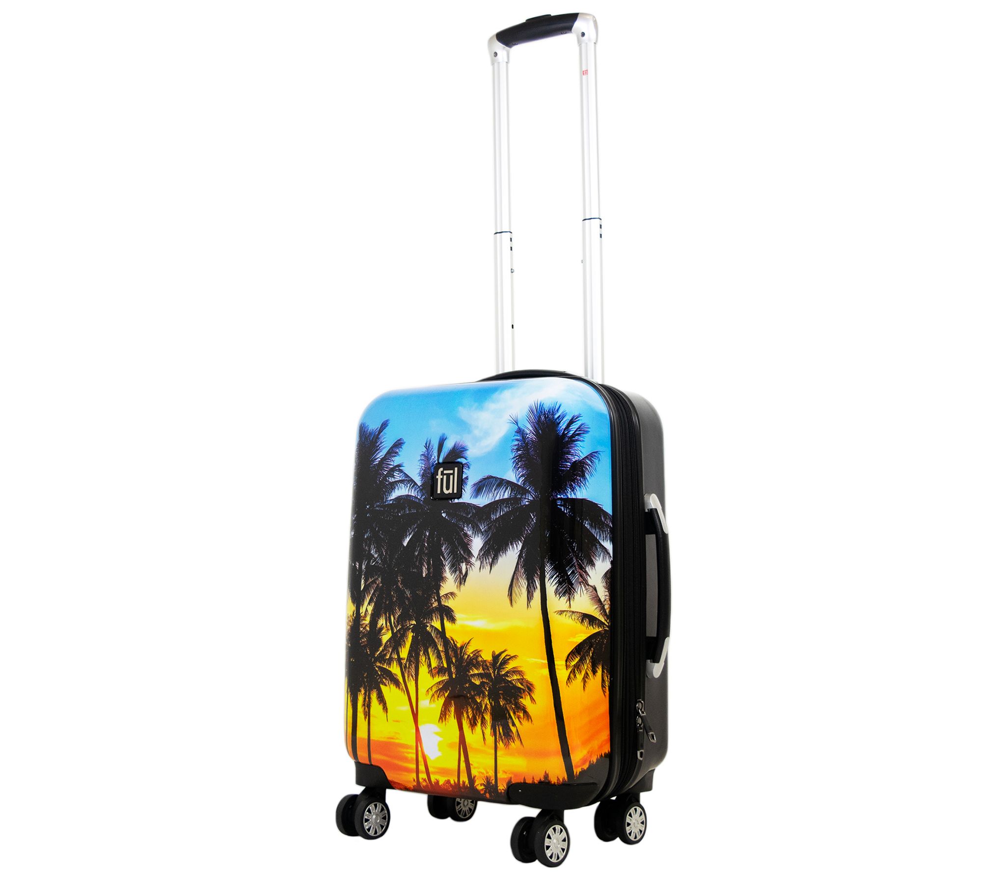 FUL Printed Tropical Palm Sun 21" Hardside Rolling Luggage