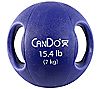 CanDo Molded Dual Handle Medicine Ball - 15.4 lbs - Blue