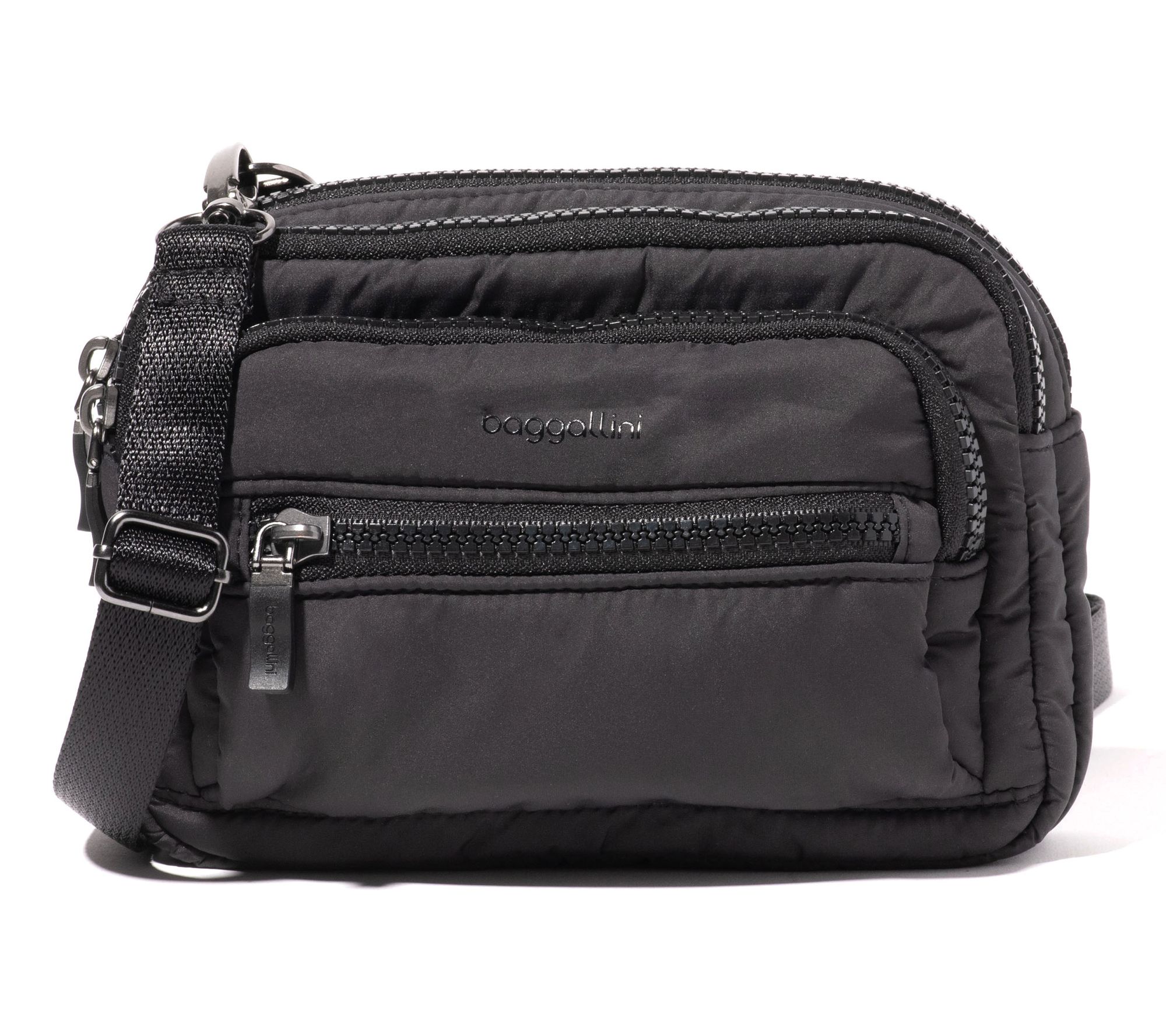 Baggallini EcoPuff Triple Zip Crossbody Bag