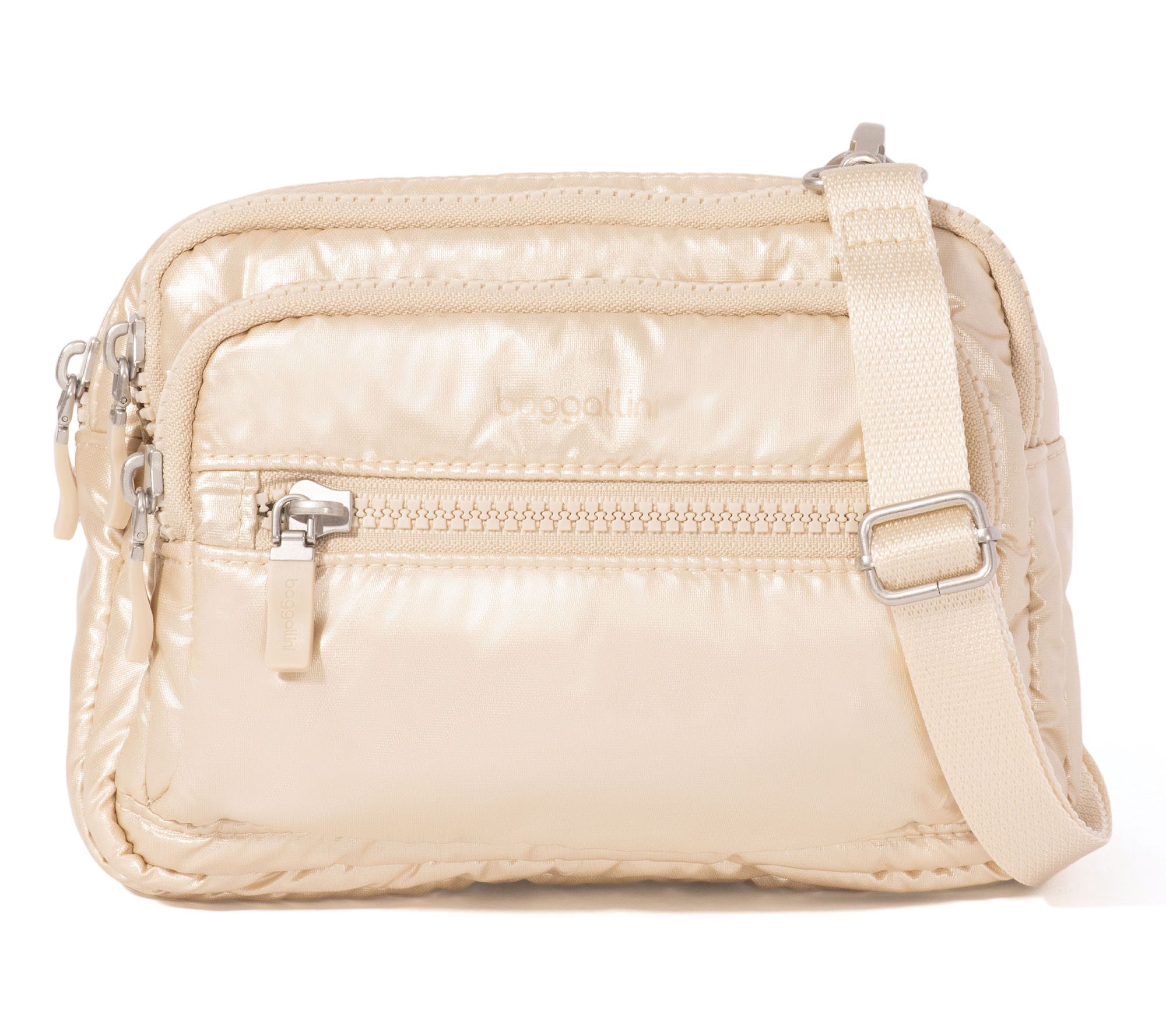 Baggallini EcoPuff Triple Zip Crossbody Bag