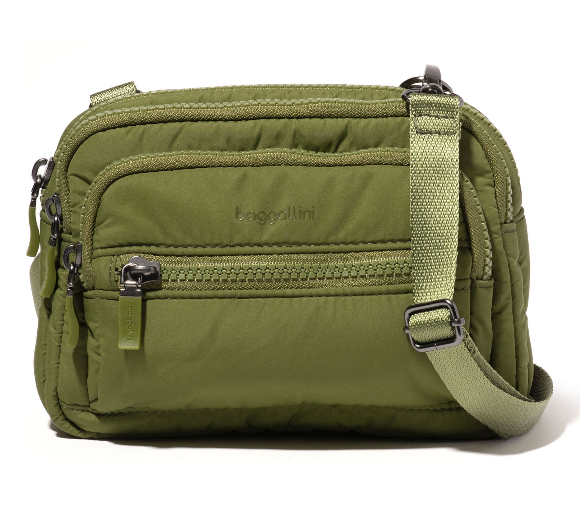 Baggallini EcoPuff Triple Zip Crossbody Bag