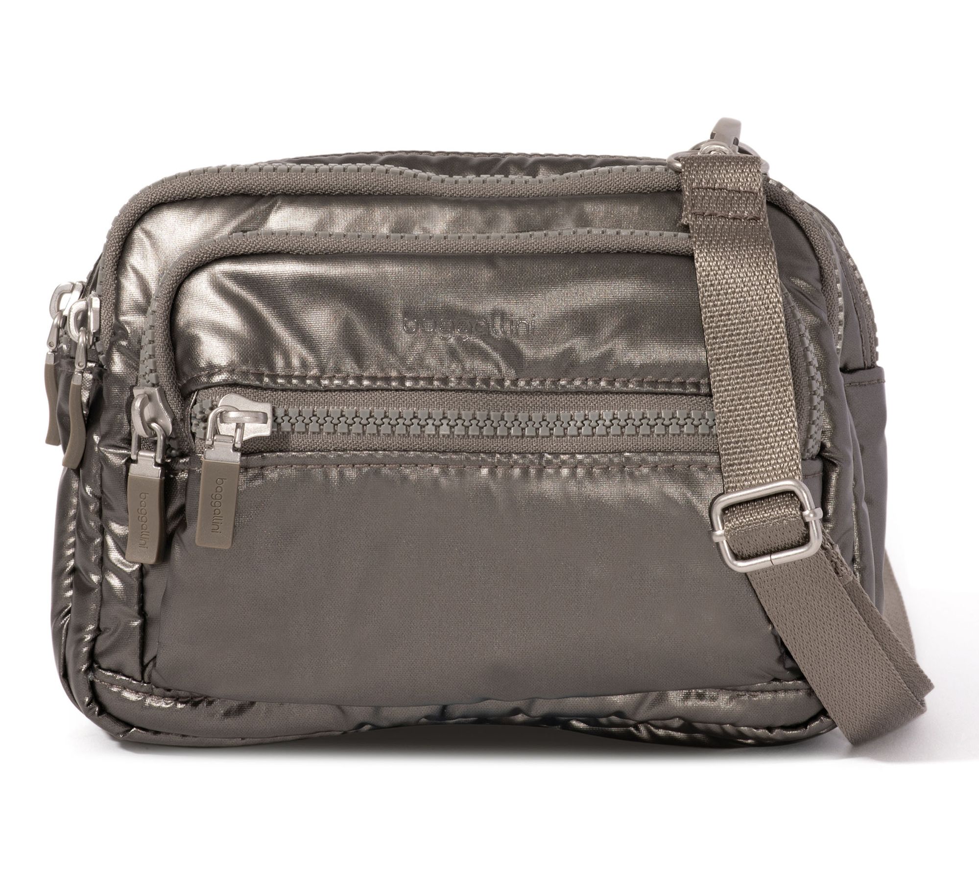 Baggallini EcoPuff Triple Zip Crossbody Bag