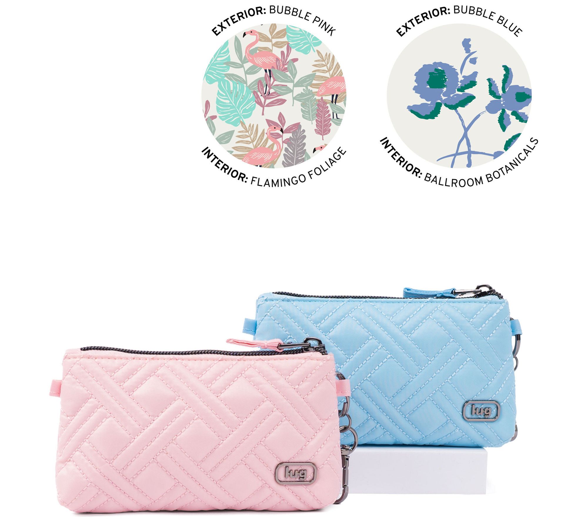 Lug Set of 2 Quilted Coin Pouches - Metro XL