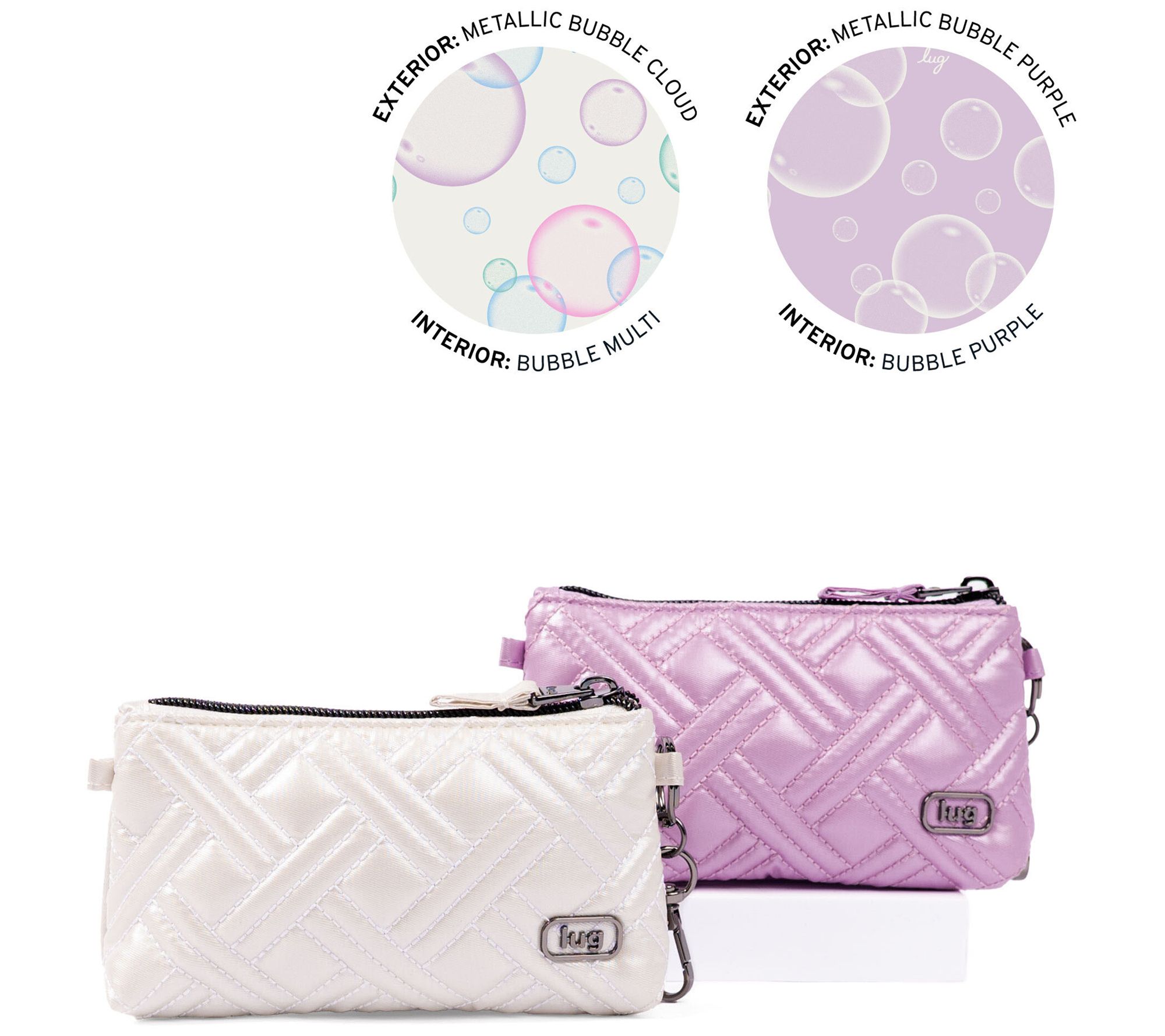 Lug Set of 2 Quilted Coin Pouches - Metro XL