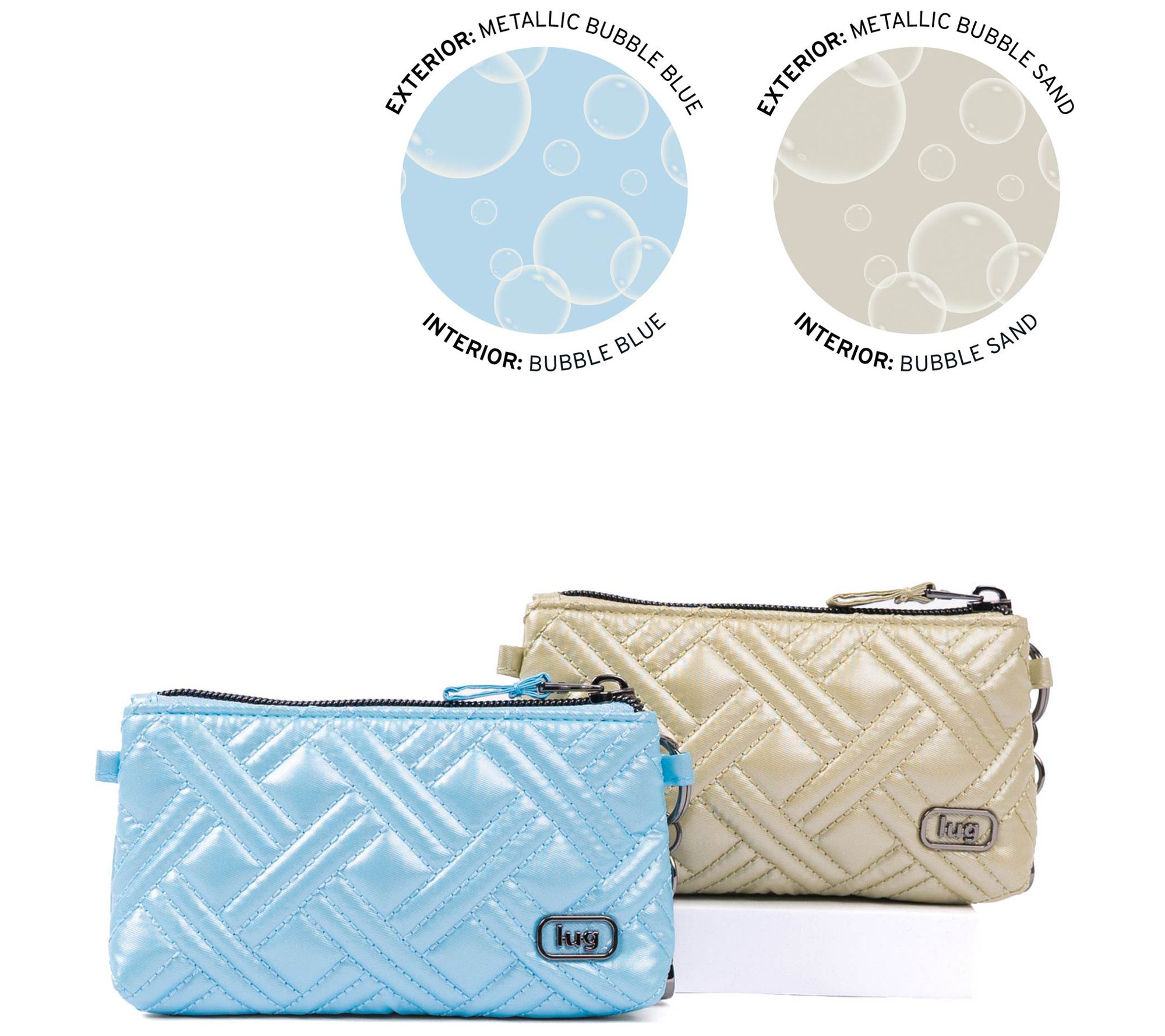 Lug Set of 2 Quilted Coin Pouches - Metro XL