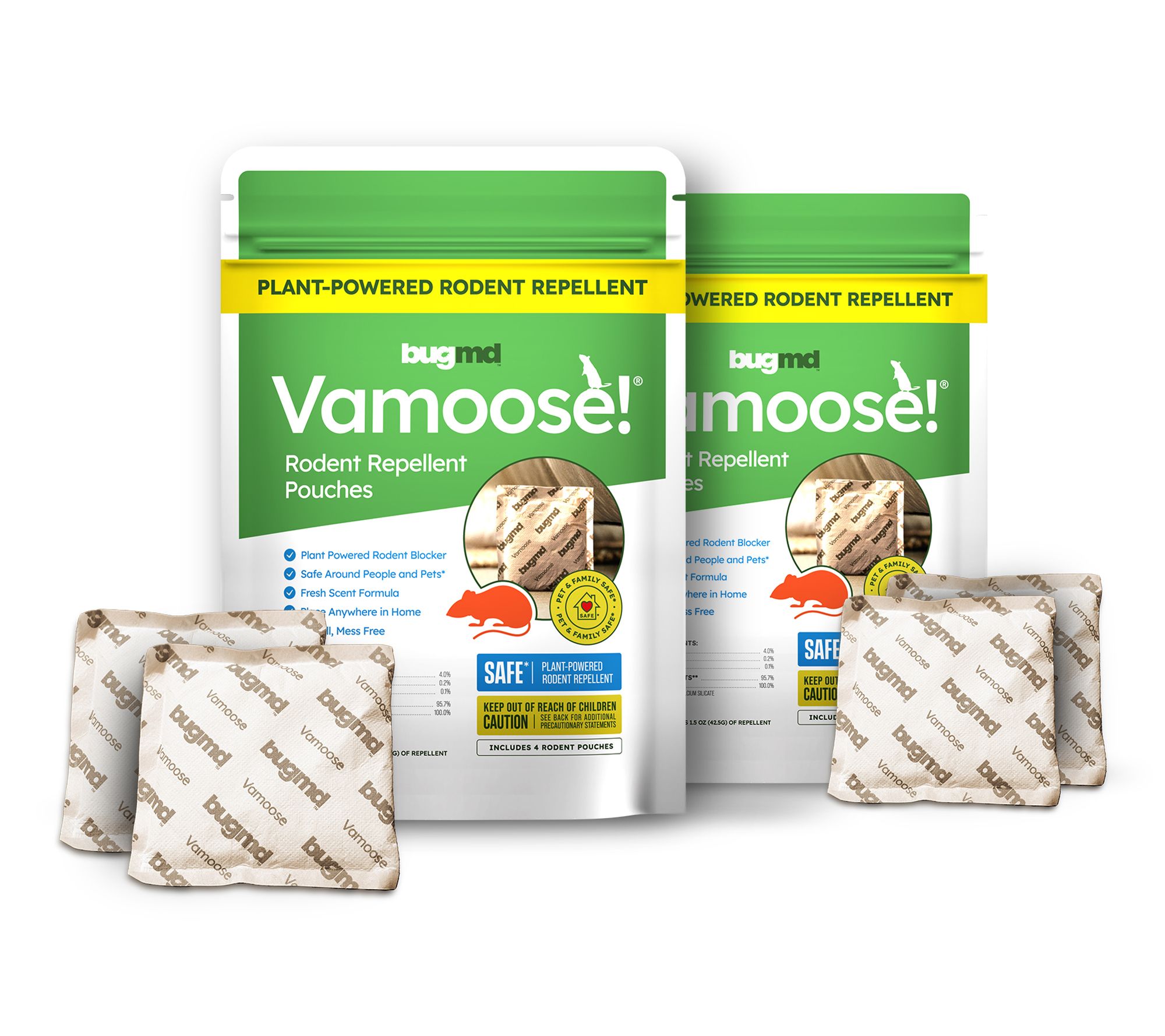 BugMD 8-Piece Vamoose Rodent Repellent Pouches
