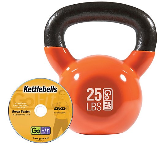 GoFit Kettelbell & Hardstyle Training DVD (25 lbs/Orange)