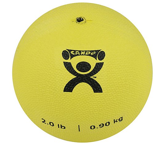 CanDo Soft Pliable Medicine Ball - 5in Diam - Yellow - 2 lb