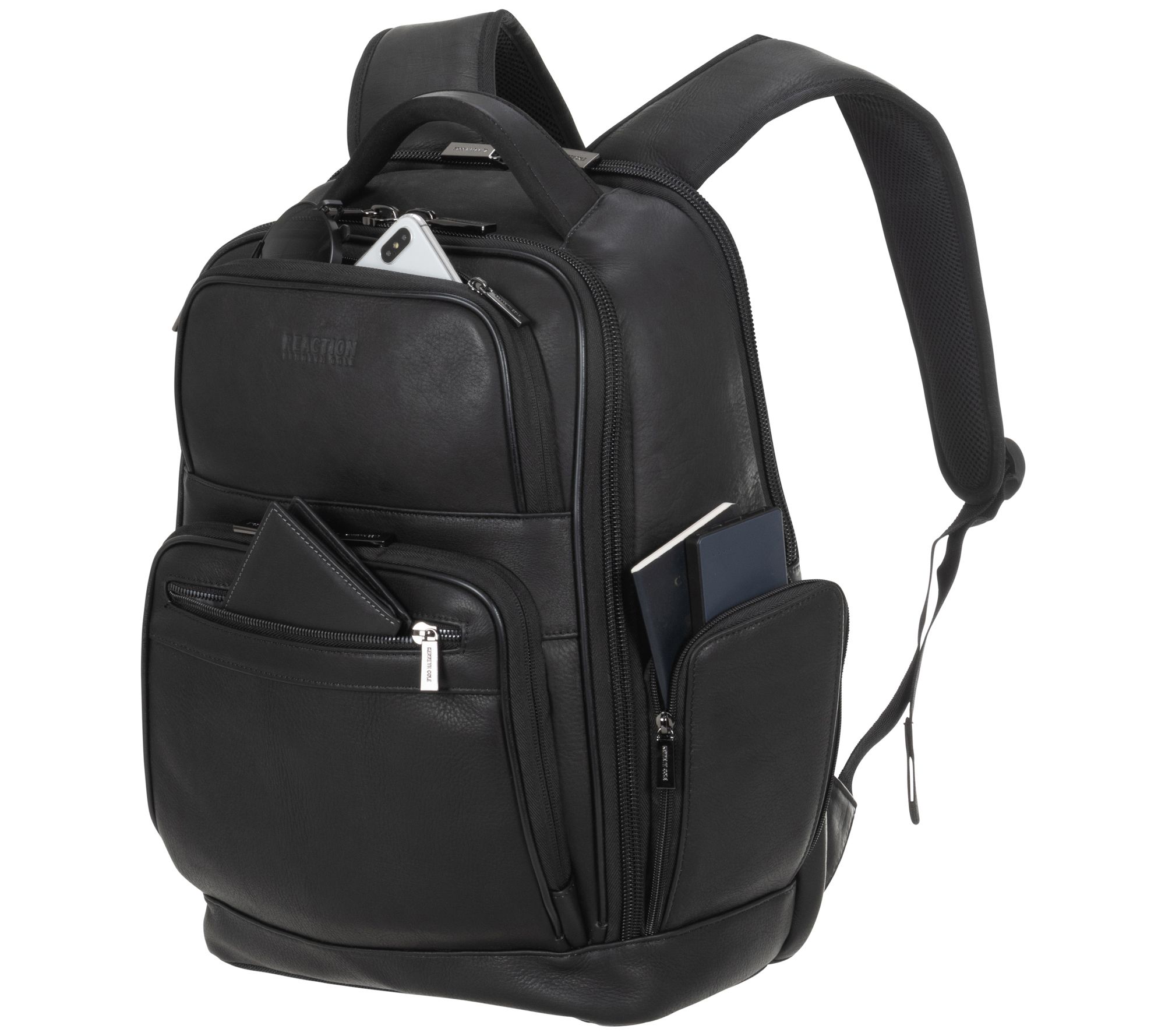 kenneth cole leather laptop backpack