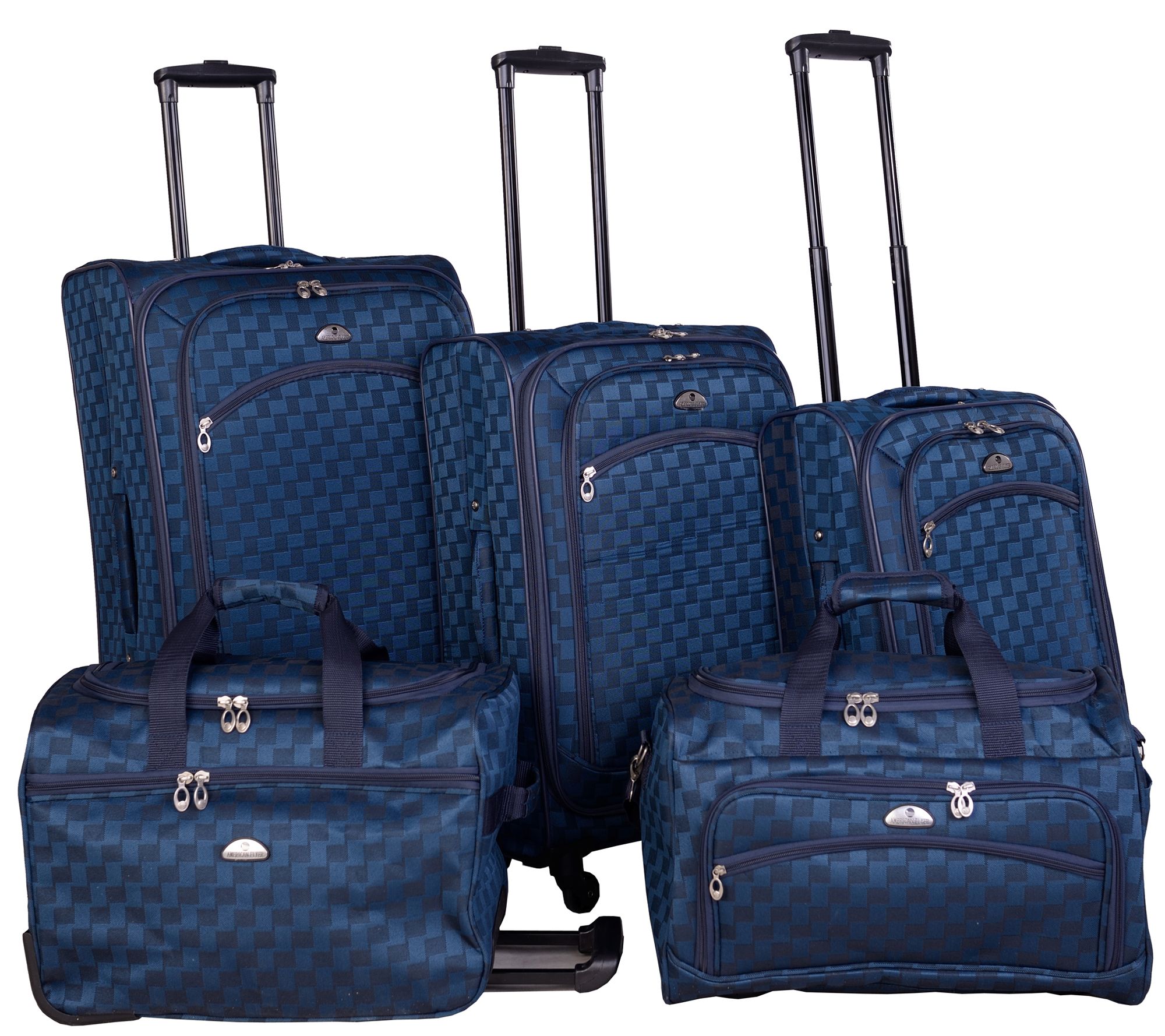  American Flyer Luggage Madrid 5 Piece Spinner Set, Brown, One  Size