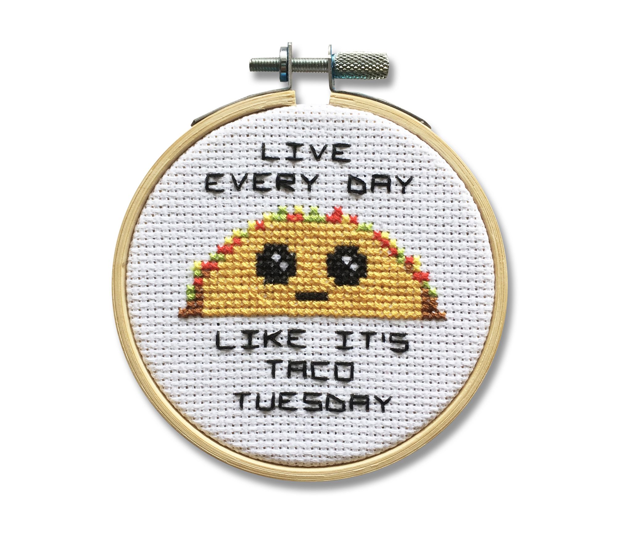 Spot Colors Taco Tuesday Counted Cross Stitch Kit