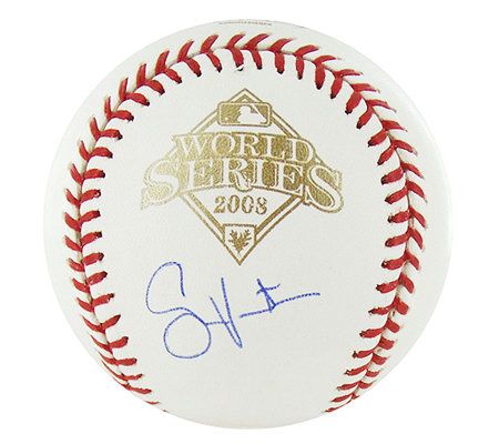 Shane Victorino Autographed 2008 World Series MLB Baseball 