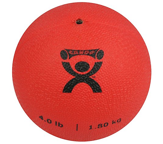 CanDo Soft Pliable Medicine Ball - 5 in Diameter - Red - 4 lb