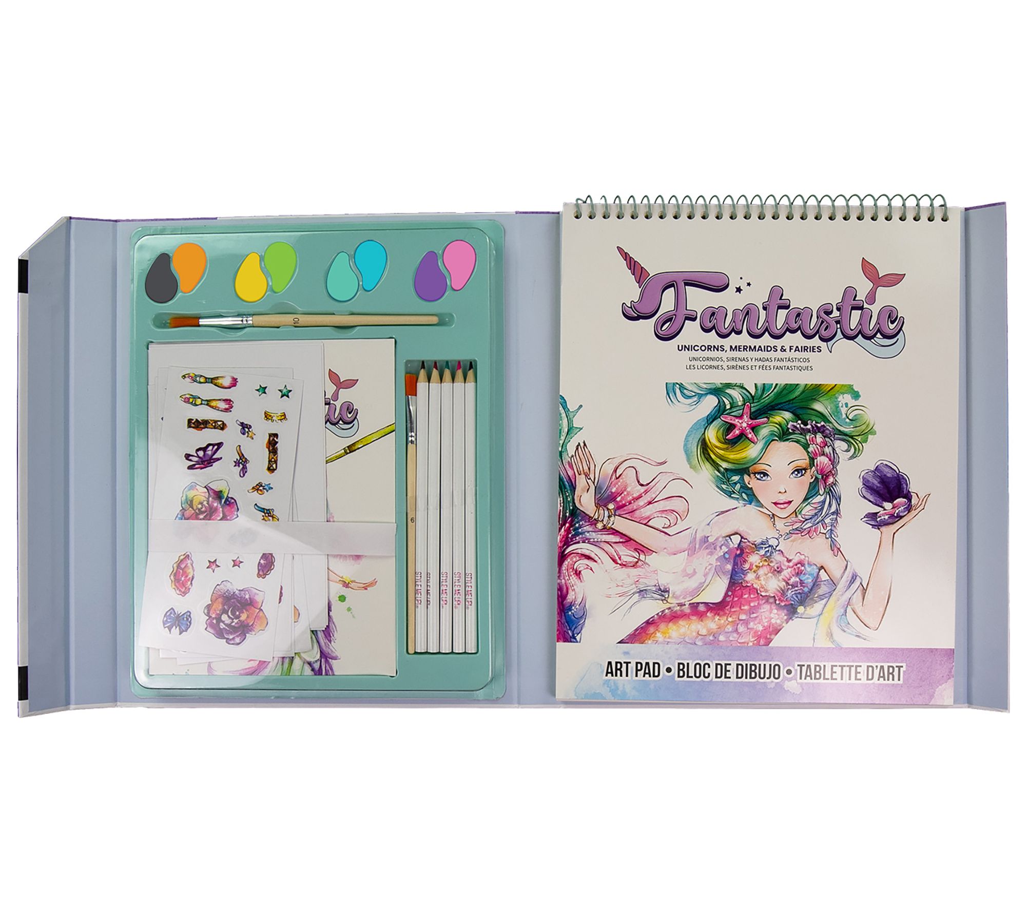 Style Me Up Fantastic Unicorn Mermaids & Fairies Watercolor