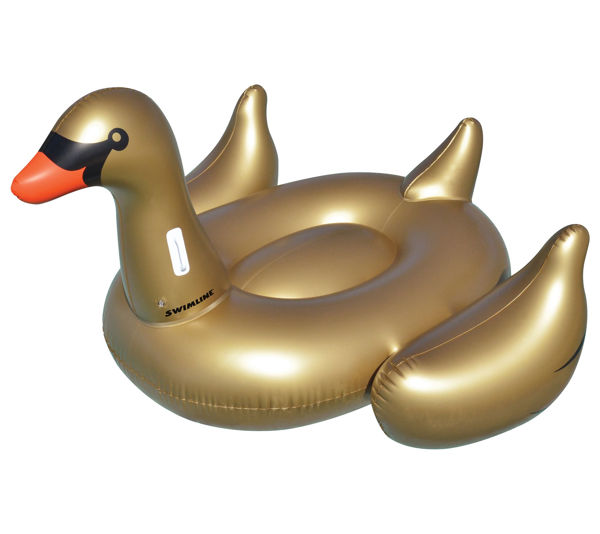 Swim Central Inflatable Gold Giant Swan Swimming Pool Float
