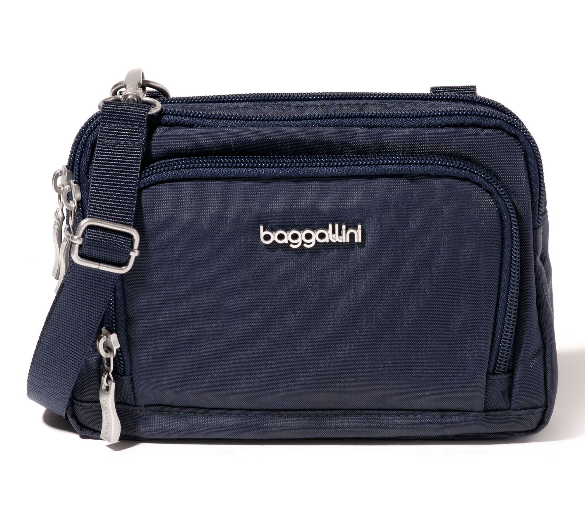 Baggallini Triple Zip Crossbody with Front Wallet
