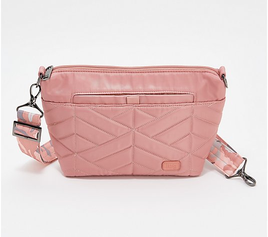 Lug RFID Quilted Crossbody with Printed Strap - Flare