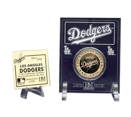 Los Angeles Dodgers 23K Gold Coin in Archival Etched Acrylic 