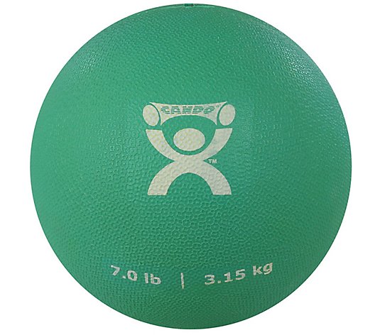 CanDo Soft Pliable Medicine Ball - 7in Diameter- Green - 7 lb