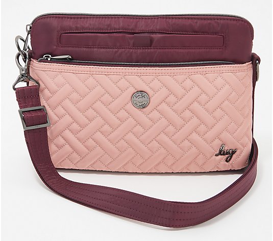 Lug Color Blocked Quilted Crossbody - Pirouette - QVC.com