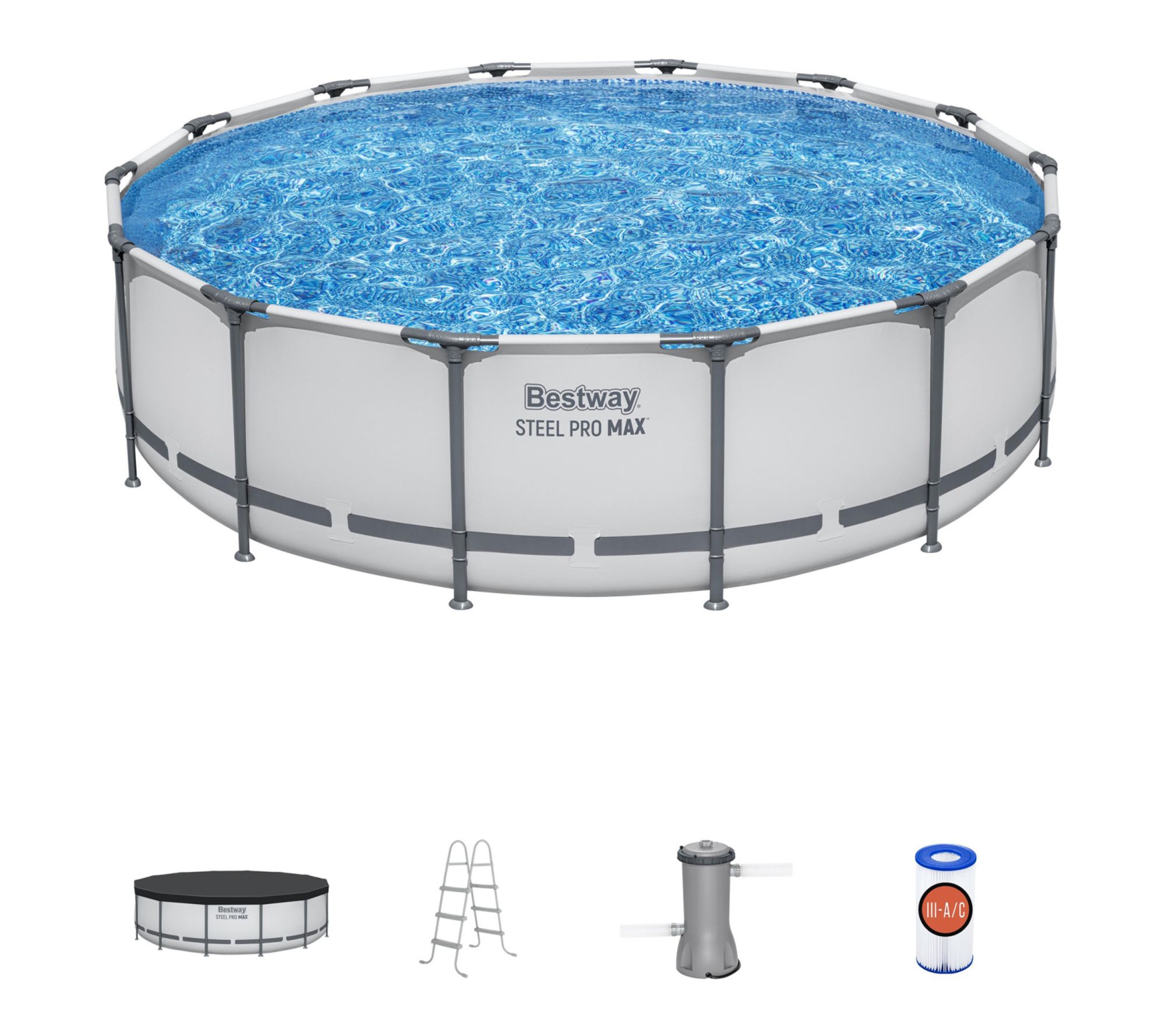 Bestway Steel Pro MAX 14' x 42" Above Ground Sw imming Pool Set