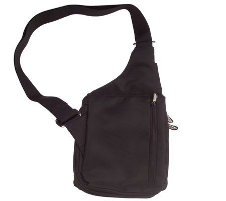 Travelon Microfiber Shoulder Bag with Cell Phone Holder - QVC.com