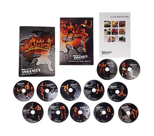 asqueroso Repeler Peluquero Insanity 10 DVD Total Body Workout System w/ 2 Bonus DVDs - QVC.com