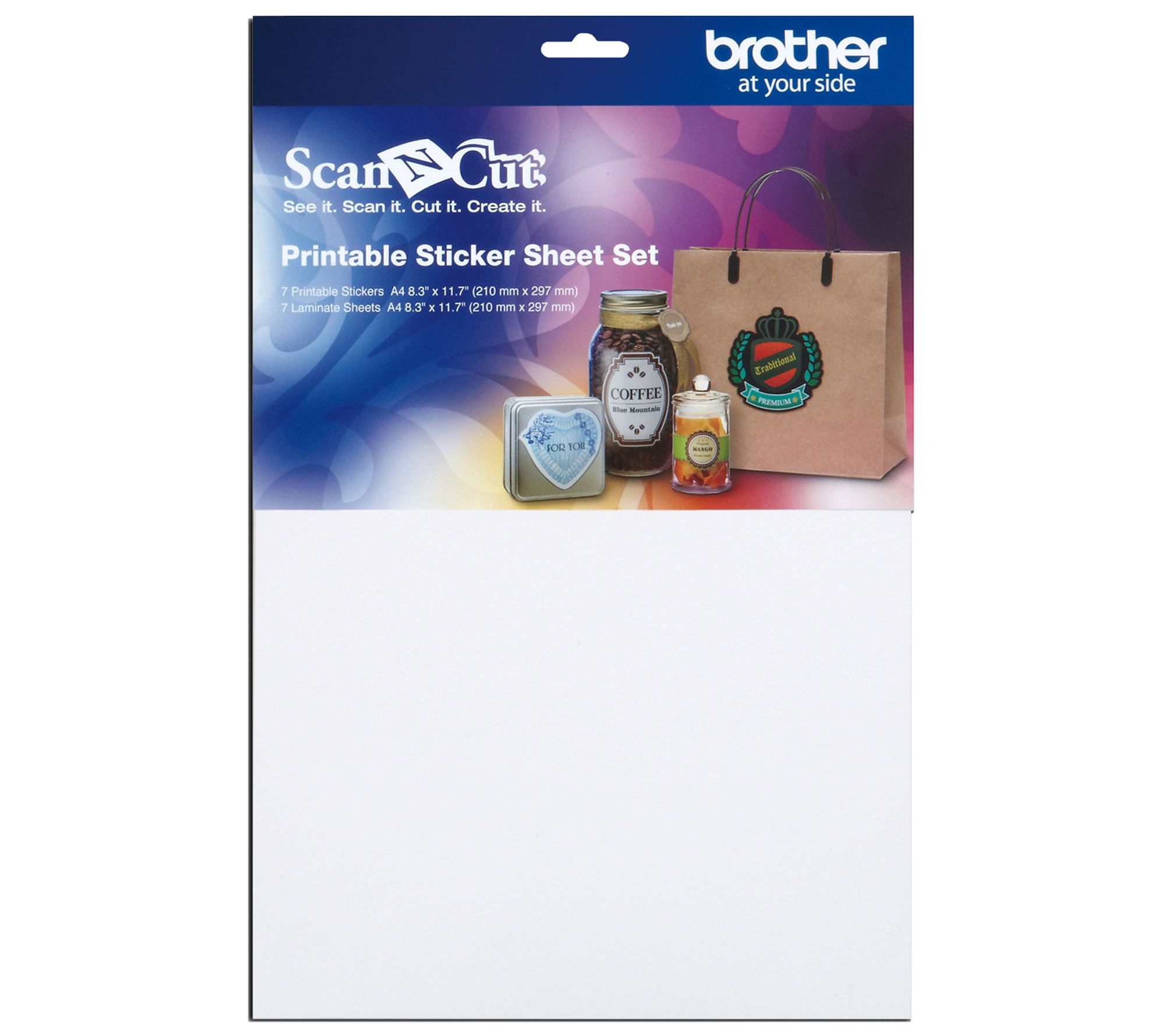 Brother ScanNCut Printable Sticker Sheet Set - QVC.com