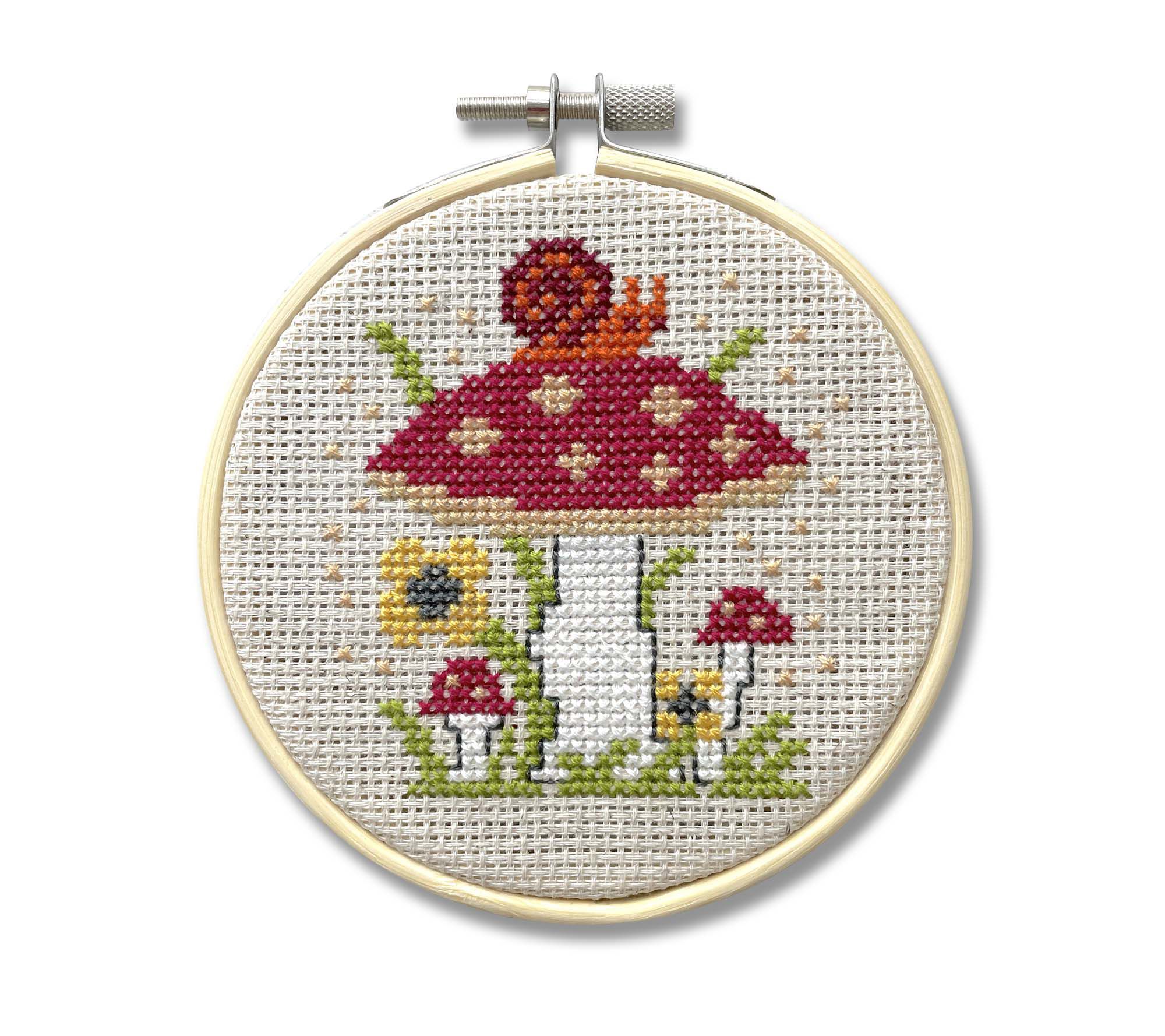 Spot Colors Mushrooms Counted Cross Stitch Kit