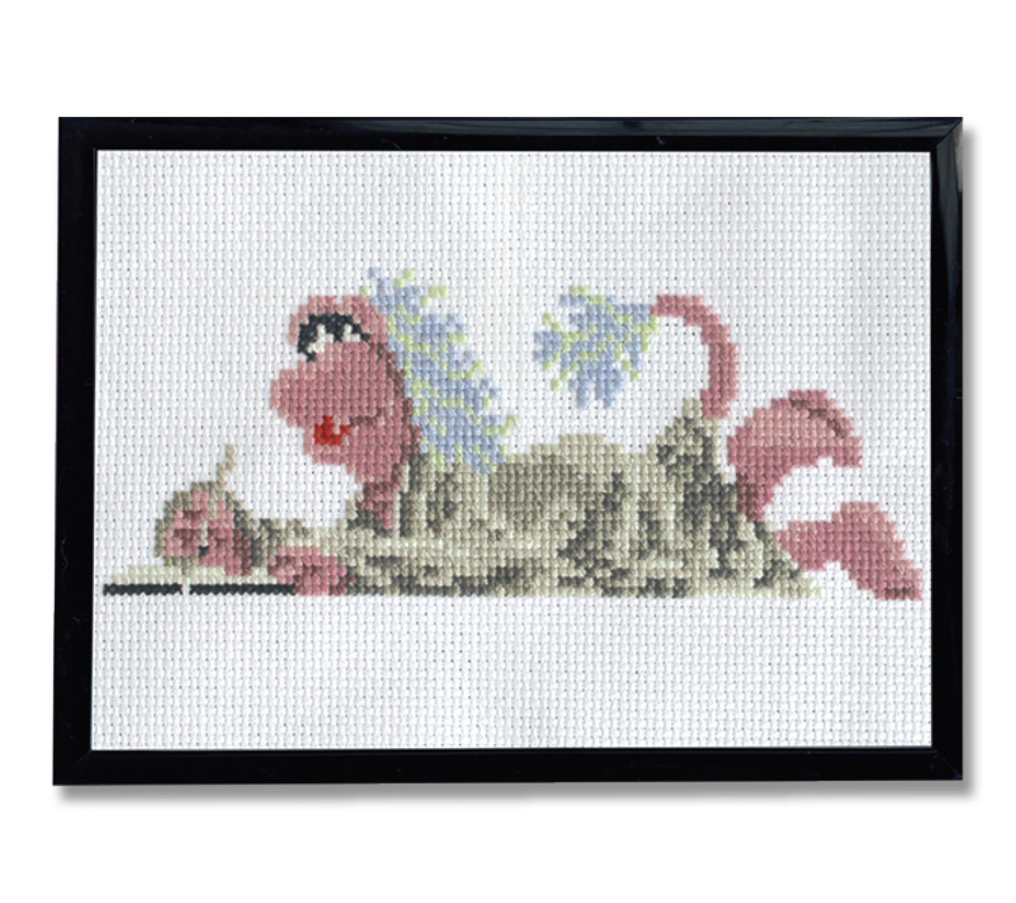 Spot Colors Mokey Fraggle Counted Cross StitchKit