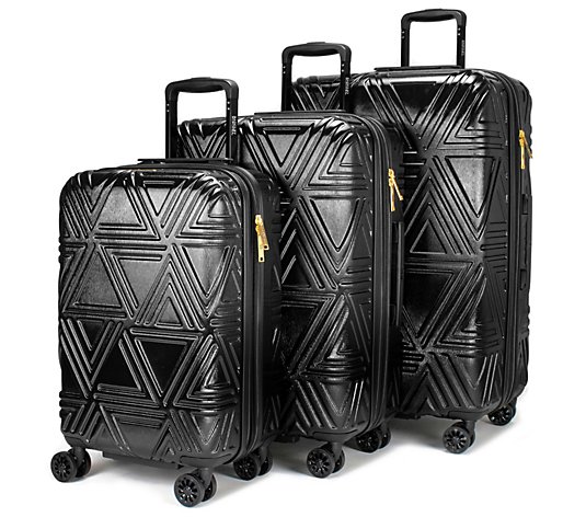 Badgley Mischka Contour 3-Piece Hard Expandable Luggage Set