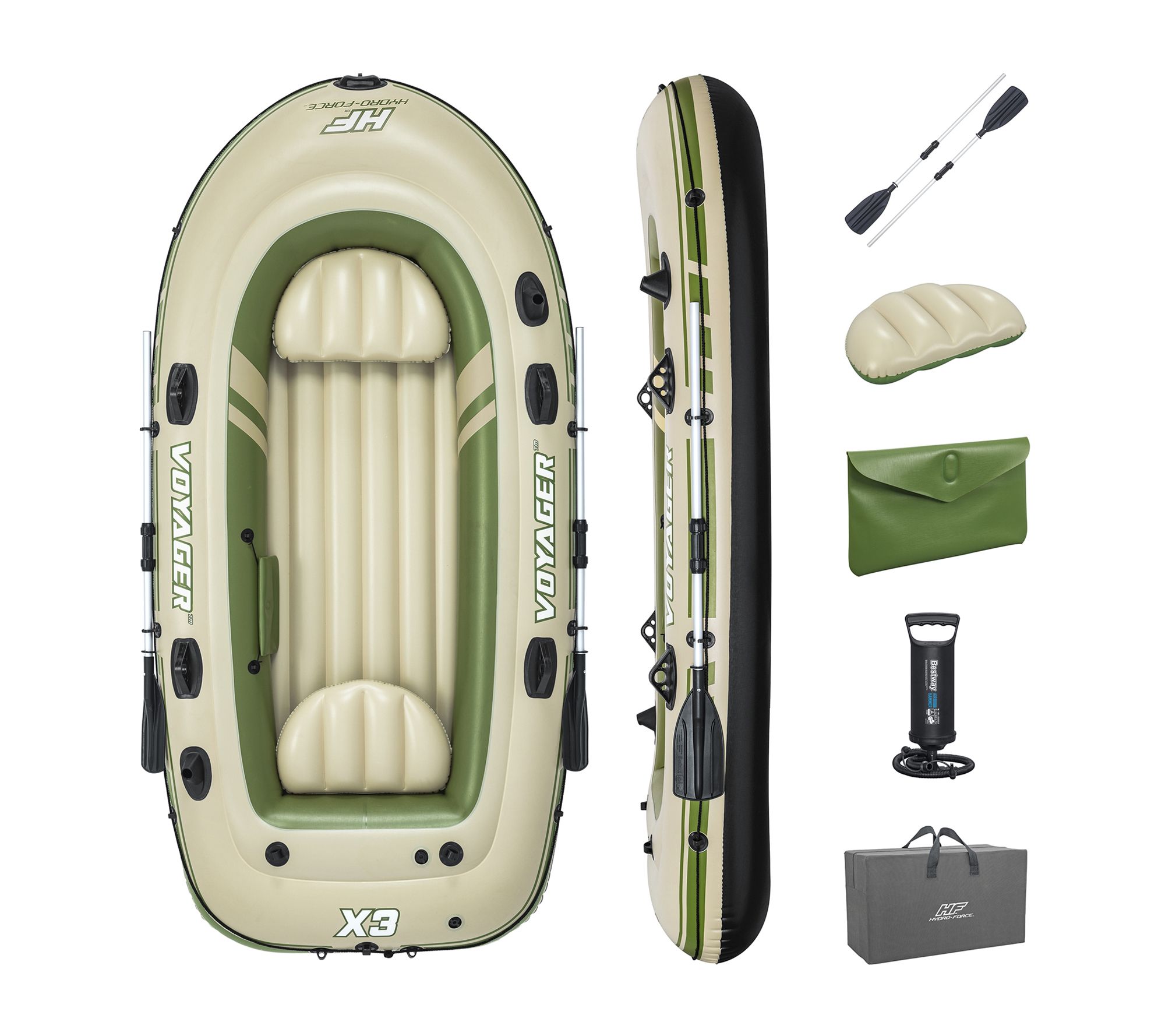 Bestway Hydro-F orce Voyager X3 Inflatable Raf t Set