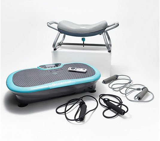 FITNATION Rock N Fit Whole Body Vibration Plate w/ Padded Seat