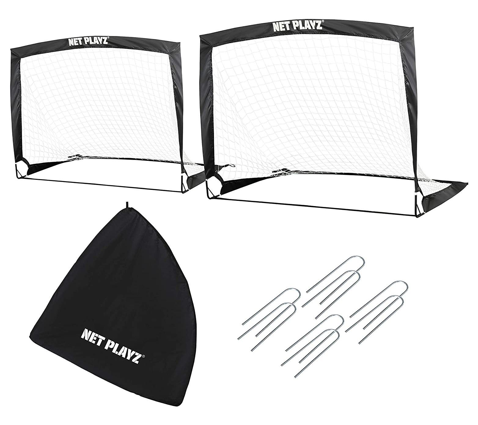 Net Playz Soccer Goal Easy Fold-Up Training Goal, Set of 2