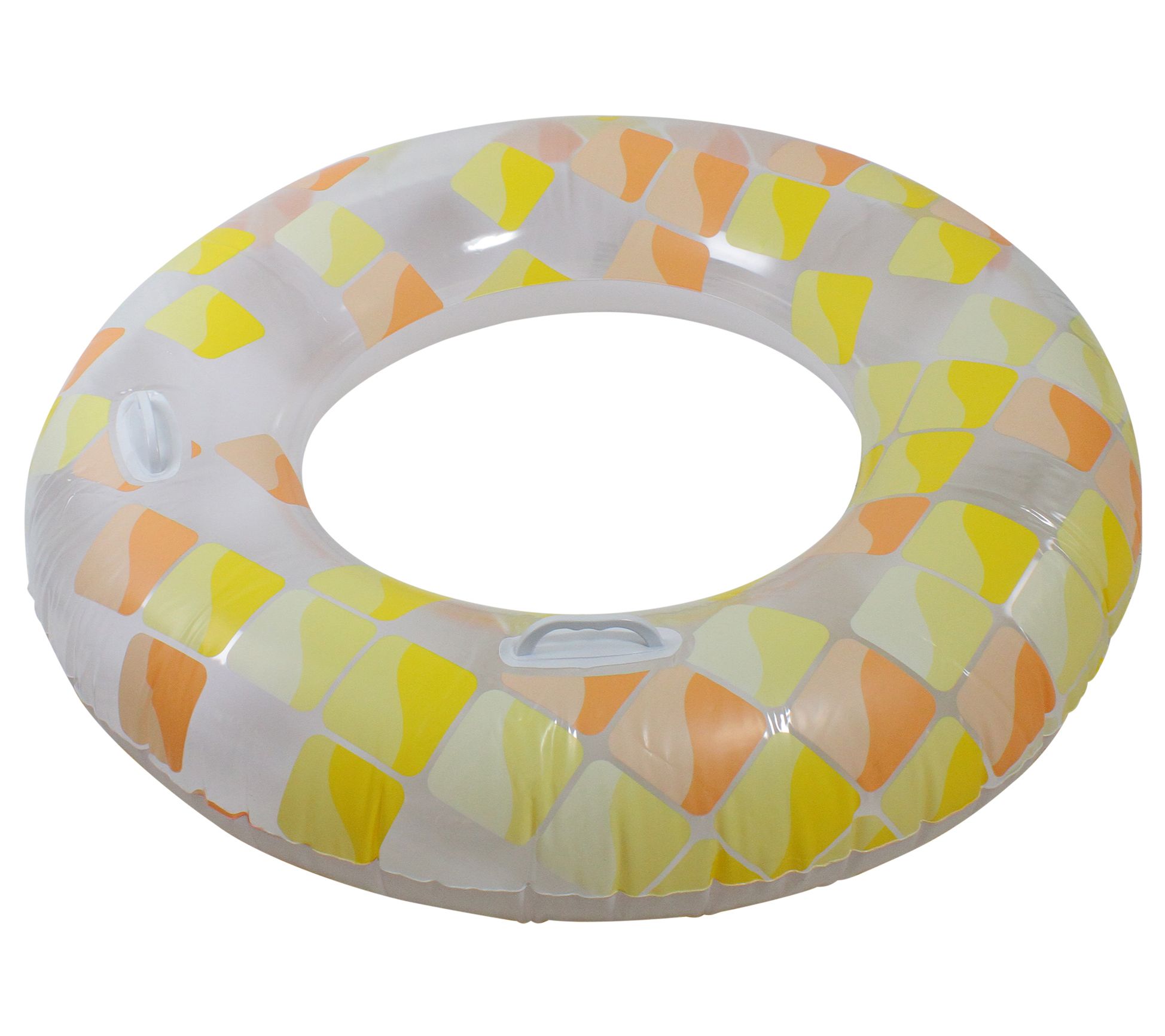 Pool Central Inflatable Mosaic Swimming Pool Ring Float - QVC.com