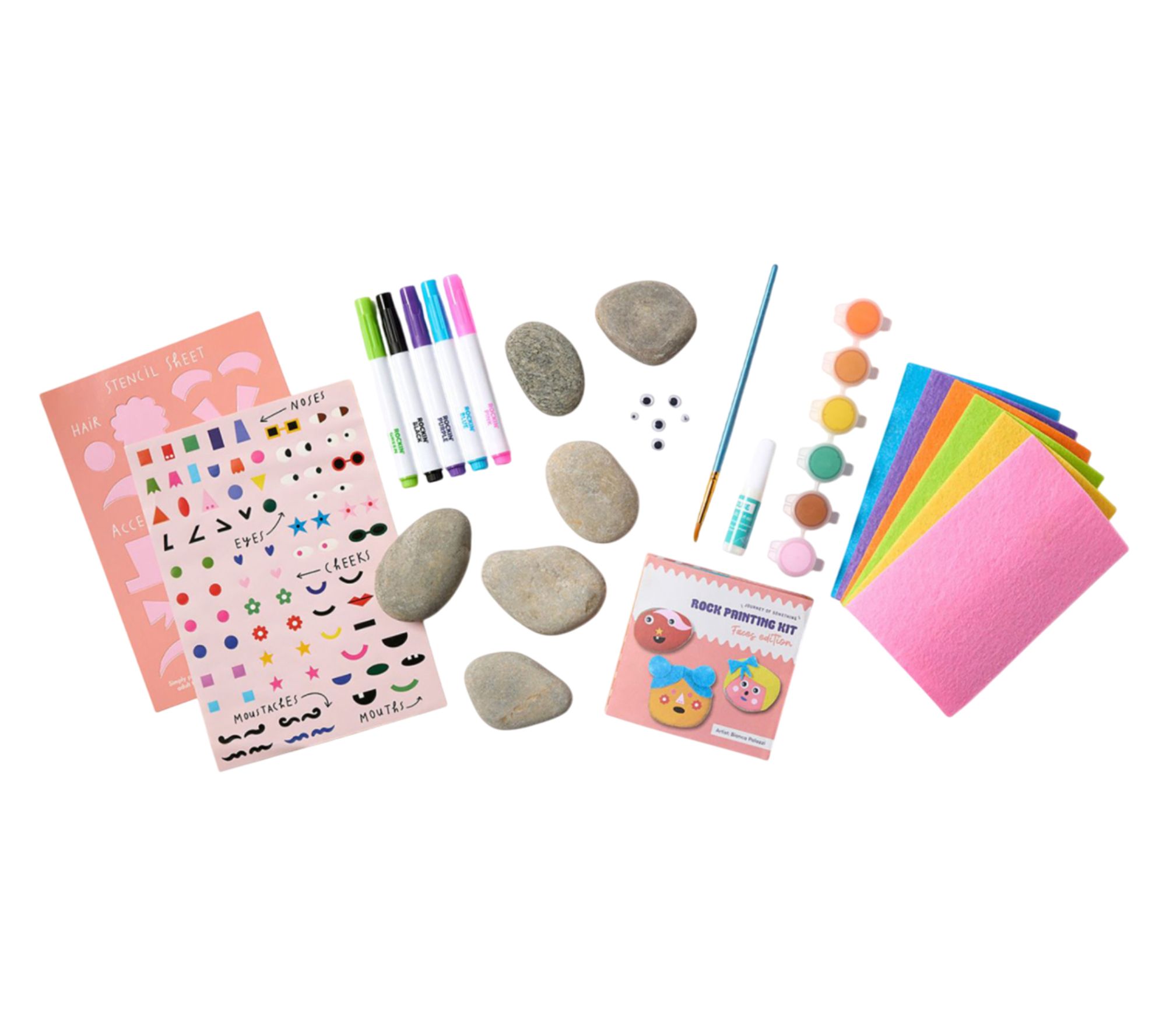 Journey of Something Rock Painting Kit Faces Edition