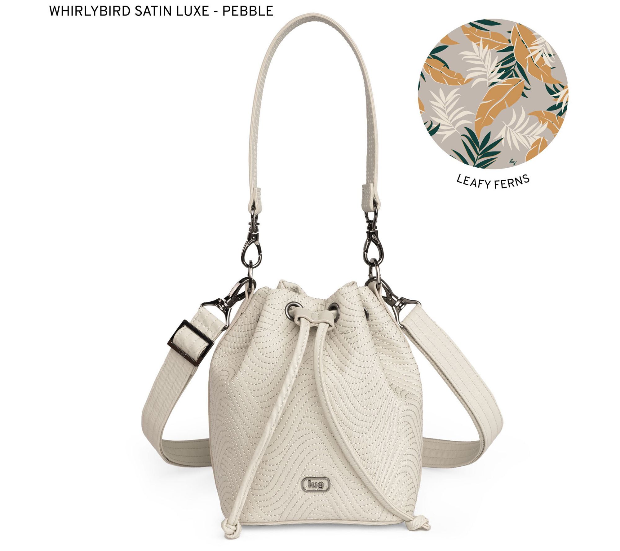 Lug Satin Luxe Drawstring Bucket Bag - Whirlybird