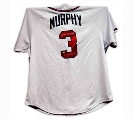 Dale Murphy Signed (NL MVP 82,83) Atlanta White Baseball Throwback