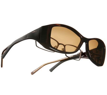 Haven Sunset Polarized Fits Over Sunglasses with Pouch - QVC.com