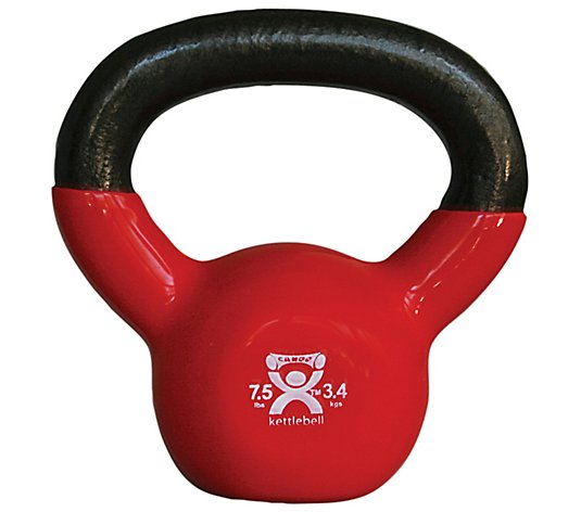 CanDo Vinyl-Coated Kettlebell - Red 7.5 lbs