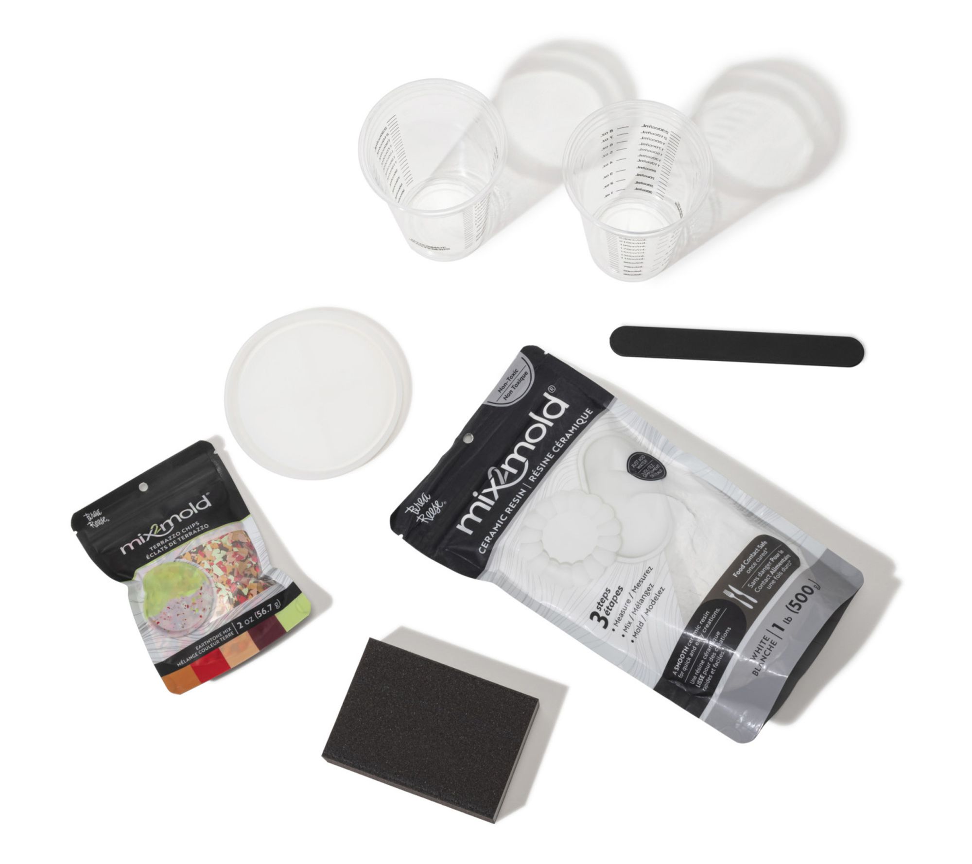 Brea Reese Mix2Mold Terrazzo Ceramic Coaster Kit