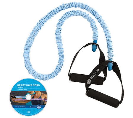 Gaiam Covered Heavy Resistance Cord Workout Kit - QVC.com