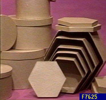 Set of 5 Paper Mache' Boxes 